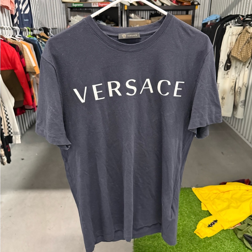 Versace Men's Dark Blue Tee